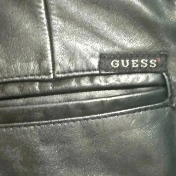 Guess Y2K Genuine Leather Pants Size 4 - Picture 4 of 6